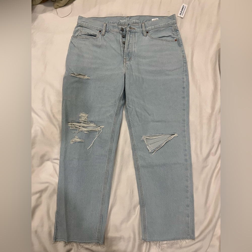 Old Navy Light Wash Button-Fly Jeans